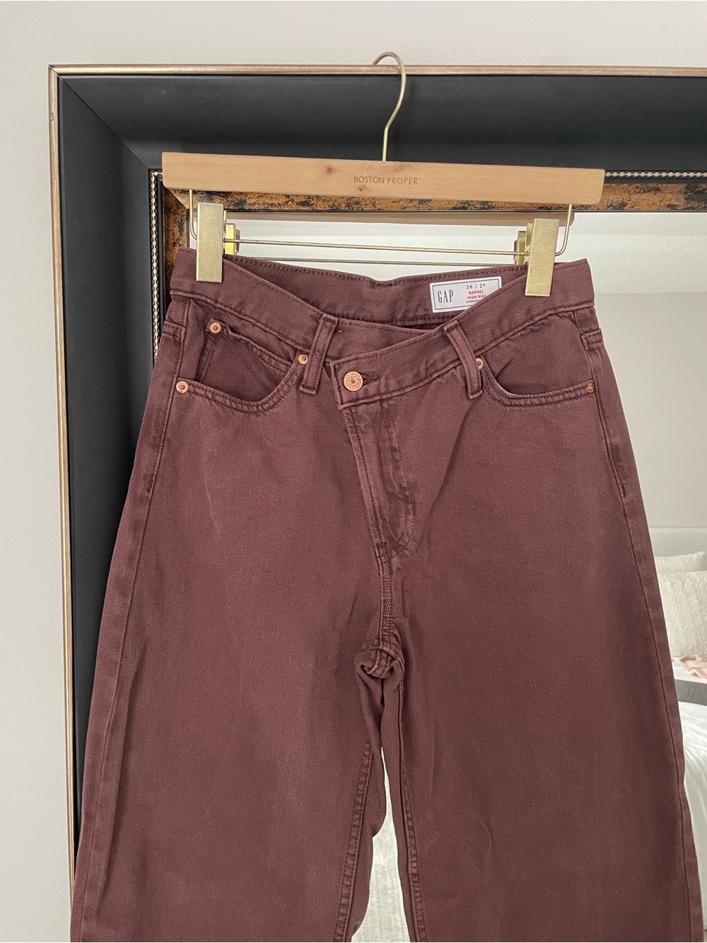 GAP Brown Barrel High Rise Jeans - Picture 3 of 5